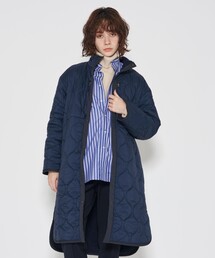 【WOMEN】ロングキルトリバーシブルコート