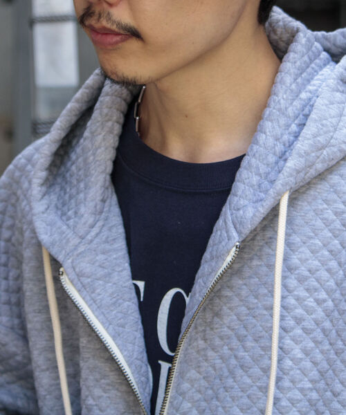 GLOSTER（グロスター）の「【GLOSTER/グロスター】キルティングパーカー フーディー ZIPパーカー（パーカー・メンズ・ブラック/グレー/ネイビー・S/M/L）」の16枚目の写真