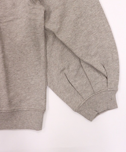 GIORDANO（ジョルダーノ）の「[ GIORDANO ]モックネック裏毛スウェット（スウェット・レディース・ホワイト/カーキ・MEDIUM/LARGE）」の5枚目の写真