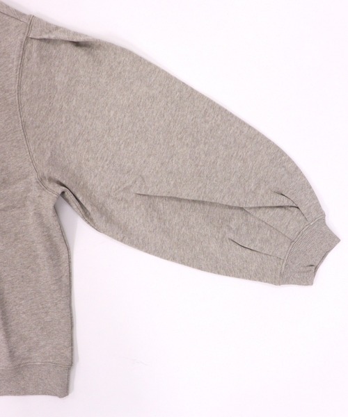 GIORDANO（ジョルダーノ）の「[ GIORDANO ]モックネック裏毛スウェット（スウェット・レディース・ホワイト/カーキ・MEDIUM/LARGE）」の3枚目の写真