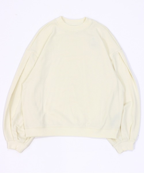 GIORDANO（ジョルダーノ）の「[ GIORDANO ]モックネック裏毛スウェット（スウェット・レディース・ホワイト/カーキ・MEDIUM/LARGE）」の13枚目の写真