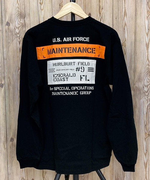 AVIREX（アヴィレックス）の「Maintenance patch ロングTシャツ（Tシャツ/カットソー・メンズ・ブラック/ホワイト・M/L/XL/XXL）」の2枚目の写真