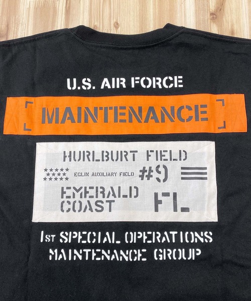 AVIREX（アヴィレックス）の「Maintenance patch ロングTシャツ（Tシャツ/カットソー・メンズ・ブラック/ホワイト・M/L/XL/XXL）」の6枚目の写真