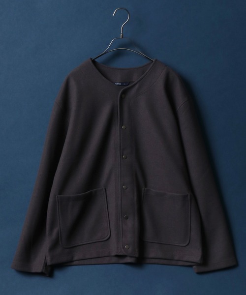 ANPAS(アンパス)の「Tech Wool Cardigan/テックウール ルーズカーディガン(カーディガン/ボレロ・メンズ・ブルー/ブラック/チャコールグレー/サンドベージュ・LL/M/L)」の3枚目の写真