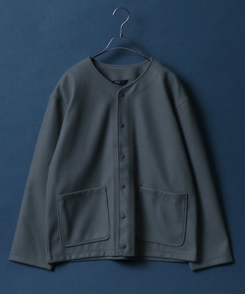 ANPAS(アンパス)の「Tech Wool Cardigan/テックウール ルーズカーディガン(カーディガン/ボレロ・メンズ・ブルー/ブラック/チャコールグレー/サンドベージュ・LL/M/L)」の1枚目の写真