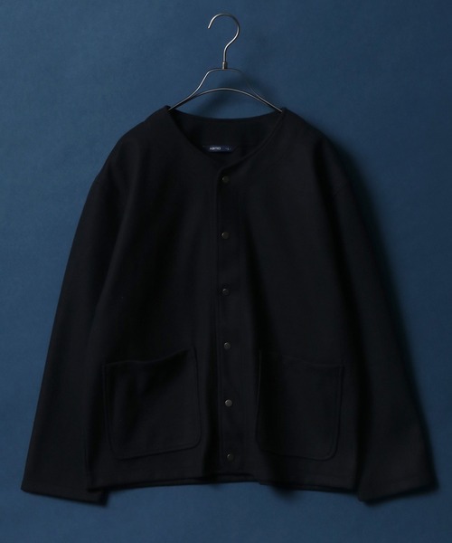 ANPAS(アンパス)の「Tech Wool Cardigan/テックウール ルーズカーディガン(カーディガン/ボレロ・メンズ・ブルー/ブラック/チャコールグレー/サンドベージュ・LL/M/L)」の2枚目の写真