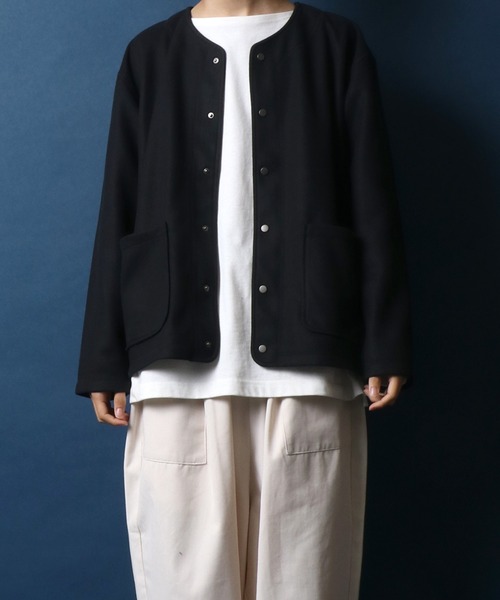 ANPAS(アンパス)の「Tech Wool Cardigan/テックウール ルーズカーディガン(カーディガン/ボレロ・メンズ・ブルー/ブラック/チャコールグレー/サンドベージュ・LL/M/L)」の12枚目の写真