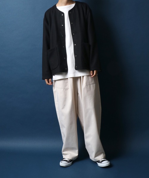 ANPAS(アンパス)の「Tech Wool Cardigan/テックウール ルーズカーディガン(カーディガン/ボレロ・メンズ・ブルー/ブラック/チャコールグレー/サンドベージュ・LL/M/L)」の8枚目の写真