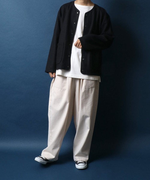 ANPAS(アンパス)の「Tech Wool Cardigan/テックウール ルーズカーディガン(カーディガン/ボレロ・メンズ・ブルー/ブラック/チャコールグレー/サンドベージュ・LL/M/L)」の9枚目の写真