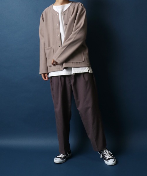 ANPAS(アンパス)の「Tech Wool Cardigan/テックウール ルーズカーディガン(カーディガン/ボレロ・メンズ・ブルー/ブラック/チャコールグレー/サンドベージュ・LL/M/L)」の10枚目の写真