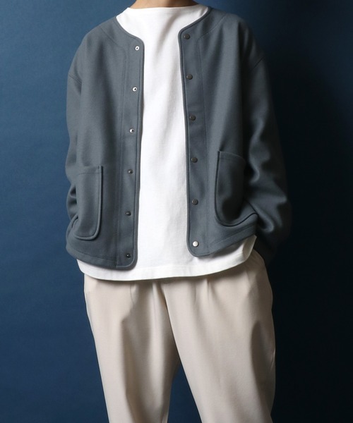 ANPAS(アンパス)の「Tech Wool Cardigan/テックウール ルーズカーディガン(カーディガン/ボレロ・メンズ・ブルー/ブラック/チャコールグレー/サンドベージュ・LL/M/L)」の7枚目の写真