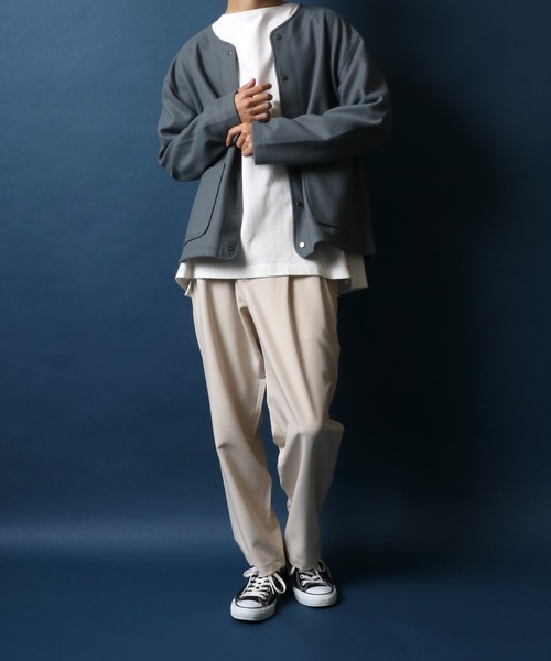ANPAS(アンパス)の「Tech Wool Cardigan/テックウール ルーズカーディガン(カーディガン/ボレロ・メンズ・ブルー/ブラック/チャコールグレー/サンドベージュ・LL/M/L)」の5枚目の写真