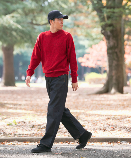 URBAN RESEARCH（アーバンリサーチ）の「5Gミックスメランジクルーネックニット（ニット/セーター・メンズ・ブラウン系その他/グリーン系その他/レッド系その他・LARGE/SMALL/MEDIUM）」の6枚目の写真