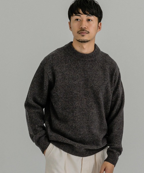 URBAN RESEARCH（アーバンリサーチ）の「5Gミックスメランジクルーネックニット（ニット/セーター・メンズ・ブラウン系その他/グリーン系その他/レッド系その他・LARGE/SMALL/MEDIUM）」の13枚目の写真