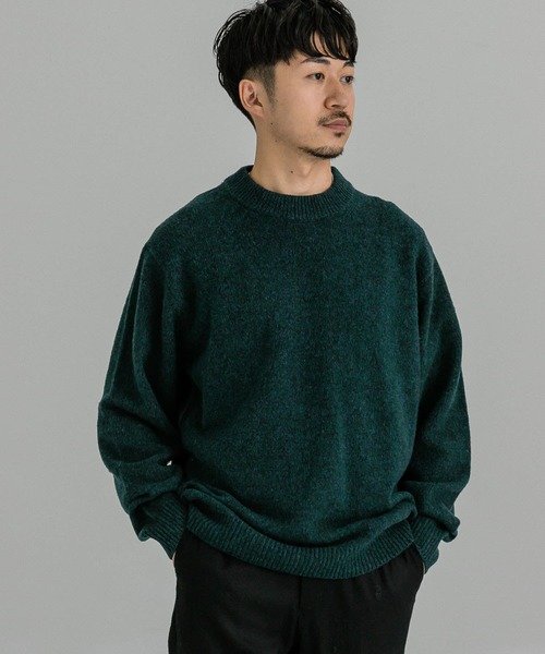 URBAN RESEARCH（アーバンリサーチ）の「5Gミックスメランジクルーネックニット（ニット/セーター・メンズ・ブラウン系その他/グリーン系その他/レッド系その他・LARGE/SMALL/MEDIUM）」の20枚目の写真