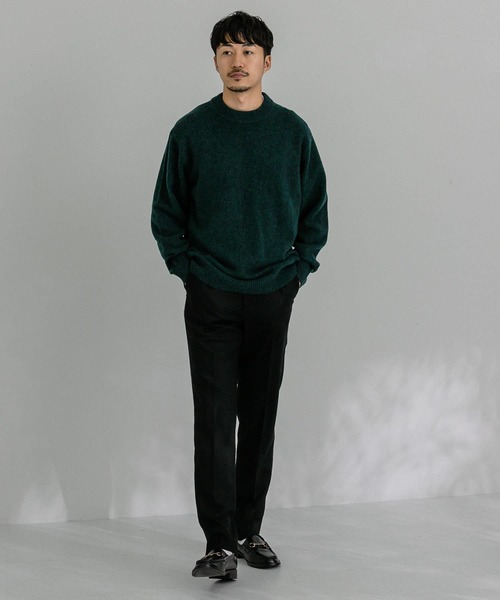 URBAN RESEARCH（アーバンリサーチ）の「5Gミックスメランジクルーネックニット（ニット/セーター・メンズ・ブラウン系その他/グリーン系その他/レッド系その他・LARGE/SMALL/MEDIUM）」の22枚目の写真