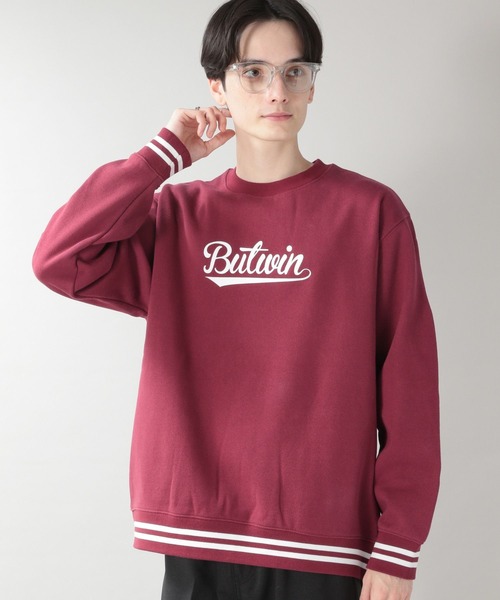 BUTWIN(バトウィン)の「【BUTWIN】裏起毛プリントスウェットクルー(スウェット・メンズ・グリーン/ワインレッド/ネイビー・FREE)」の12枚目の写真