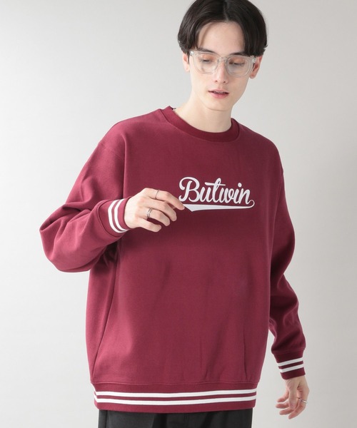 BUTWIN(バトウィン)の「【BUTWIN】裏起毛プリントスウェットクルー(スウェット・メンズ・グリーン/ワインレッド/ネイビー・FREE)」の14枚目の写真