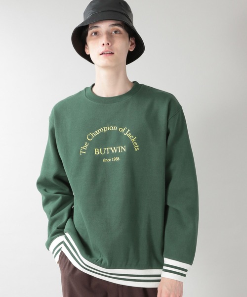 BUTWIN(バトウィン)の「【BUTWIN】裏起毛プリントスウェットクルー(スウェット・メンズ・グリーン/ワインレッド/ネイビー・FREE)」の6枚目の写真