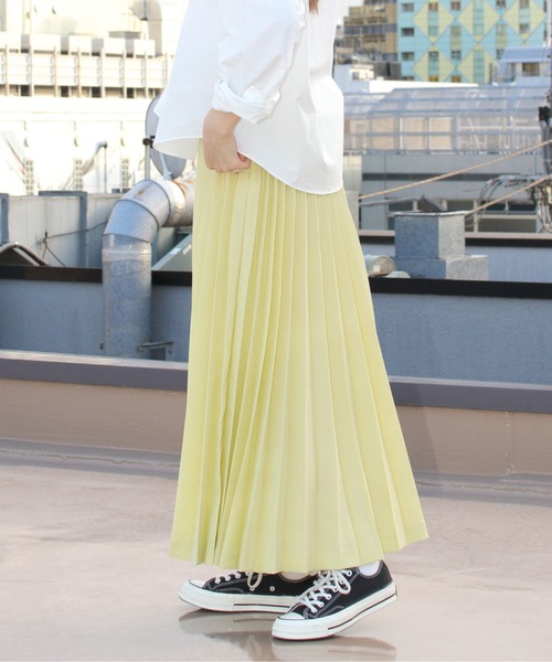 Sporty & Rich プリーツスカート S/M 黄色 Sporty & Rich プリーツスカート S/M 黄色