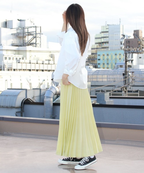 THE SHINZONE(ザ シンゾーン)の「THE SHINZONE/シンゾーン プリーツスカート PLEATS SKIRT 23SMSSK02(スカート・レディース・グレー/イエロー・34)」の5枚目の写真
