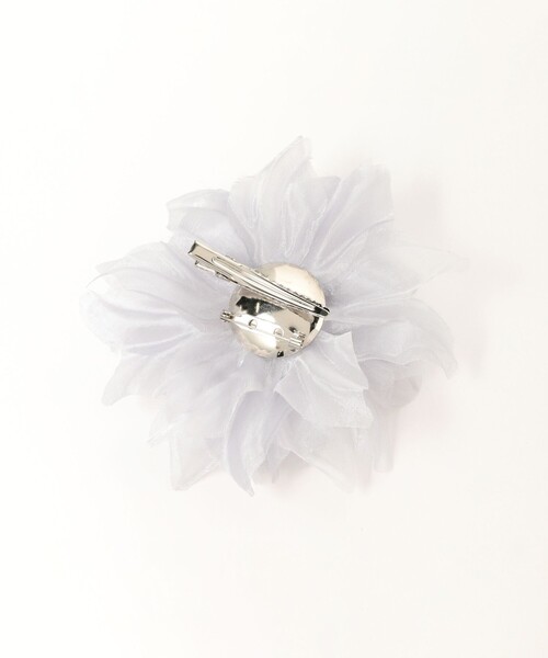 B:MING by BEAMS（ビーミングバイビームス）の「シアー フラワー コサージュ（ブローチ/コサージュ・レディース・ライトグレー/ライトベージュ/ネイビー・FREE）」の6枚目の写真