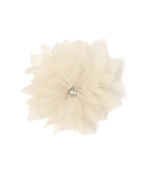 B:MING by BEAMS（ビーミングバイビームス）の「シアー フラワー コサージュ（ブローチ/コサージュ・レディース・ライトグレー/ライトベージュ/ネイビー・FREE）」の7枚目の写真