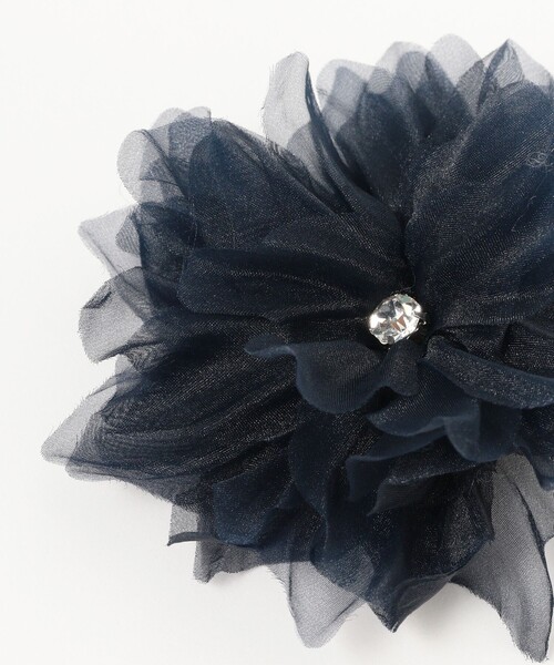 B:MING by BEAMS（ビーミングバイビームス）の「シアー フラワー コサージュ（ブローチ/コサージュ・レディース・ライトグレー/ライトベージュ/ネイビー・FREE）」の12枚目の写真