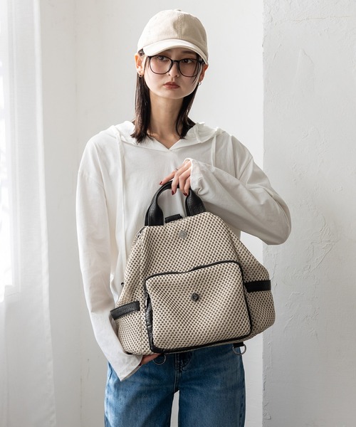 VitaFelice(ヴィータフェリーチェ)の「メッシュ3wayミニリュック(バックパック/リュック・レディース・ブラック/グレー/モカ/ホワイト・FREE)」の18枚目の写真