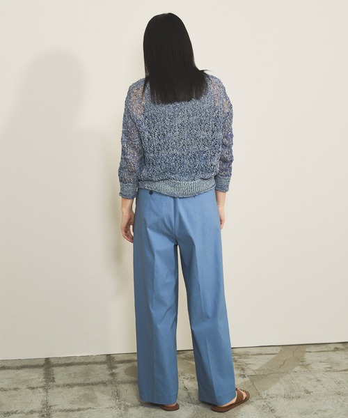 audrey and john wad(オードリーアンドジョンワッド)の「ハイウエストワイドタックパンツ -手洗い可-(その他パンツ・レディース・グレイッシュベージュ/サックスブルー/ブラック/ピンク/イエロー・S/M)」の22枚目の写真