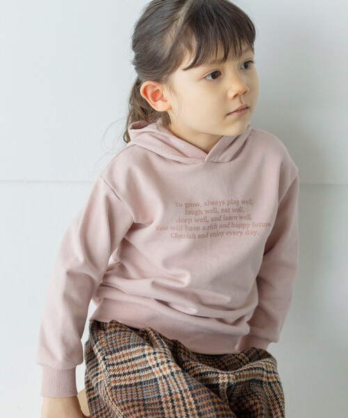 THE SHOP TK （ザ ショップ ティーケー ）の「【110-150】さりげないプリントスウェットプルパーカ（パーカー・キッズ・カーキ/ベビーピンク/オフホワイト/ネイビー・11/12/13/14/15 ）」の11枚目の写真