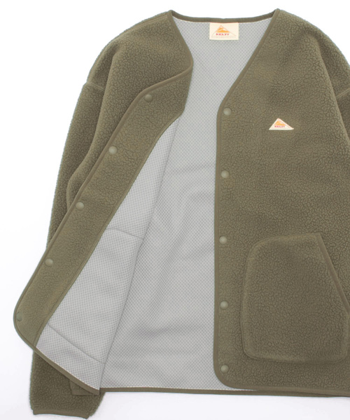 KELTY(ケルティ)の「KELTY/ケルティ メドウトレイルフリースカーディガン(ノーカラージャケット・メンズ・ブラック/ベージュ/グリーン・L/S/M/XL)」の7枚目の写真