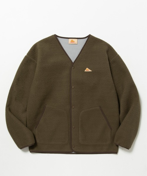 KELTY(ケルティ)の「KELTY/ケルティ メドウトレイルフリースカーディガン(ノーカラージャケット・メンズ・ブラック/ベージュ/グリーン・L/S/M/XL)」の1枚目の写真