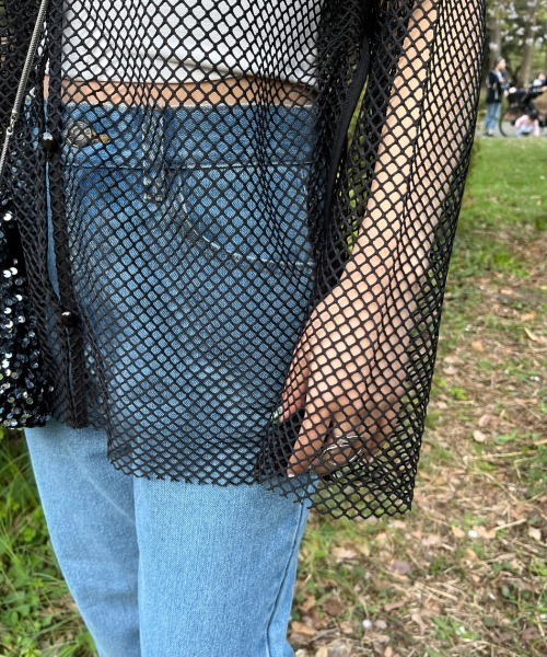 セール】前後2wayメッシュカーディガン（カーディガン/ボレロ）｜nemne