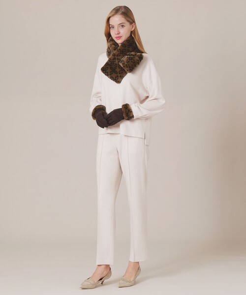 MACKINTOSH LONDON（マッキントッシュ ロンドン）の「アンドリューファーカシミヤグローブ（手袋・レディース・ブラウン系その他4/ブラック・FREE）」の6枚目の写真