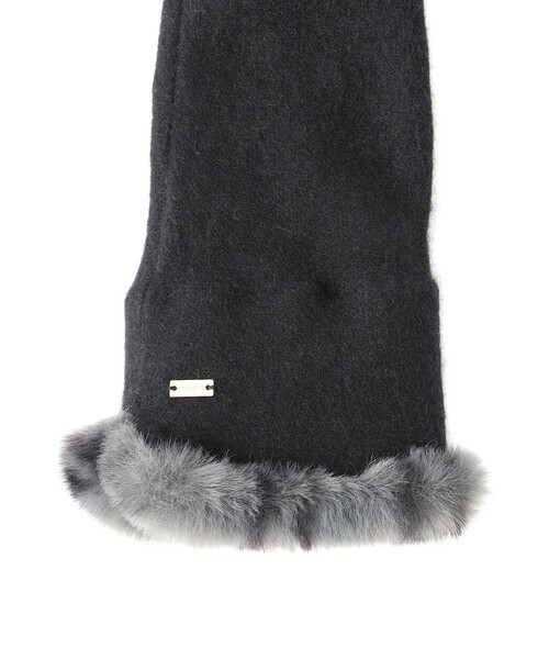 MACKINTOSH LONDON（マッキントッシュ ロンドン）の「アンドリューファーカシミヤグローブ（手袋・レディース・ブラウン系その他4/ブラック・FREE）」の7枚目の写真
