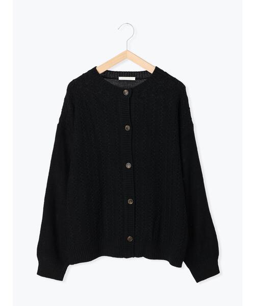 ehka sopo（エヘカソポ）の「波ストライプクルーカーディガン（カーディガン/ボレロ・レディース・モカ/キナリ/グリーン/ブラック・ﾌﾘ-）」の2枚目の写真