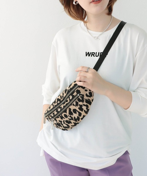 Cepica(セピカ)の「【cache cache / カシュカシュ】ミニポーチ付ボディバッグ(ボディバッグ/ウエストポーチ・レディース・グリーン/レオパード/ブラック・FREE)」の11枚目の写真