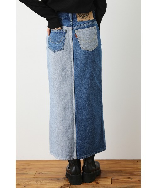 RODEO CROWNS WIDE BOWL（ロデオクラウンズワイドボウル）の「DENIM リメイクライクスカート（デニムスカート・レディース・ブルー・MEDIUM/X-SMALL/SMALL）」の10枚目の写真