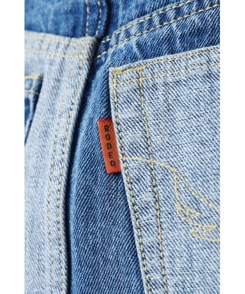 RODEO CROWNS WIDE BOWL（ロデオクラウンズワイドボウル）の「DENIM リメイクライクスカート（デニムスカート・レディース・ブルー・MEDIUM/X-SMALL/SMALL）」の6枚目の写真