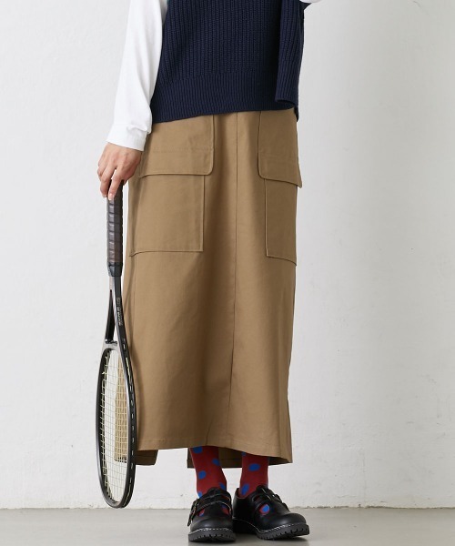 Le temps riche(ルタンリッシュ)の「カーゴデザインロングスカート<Le temps riche>(スカート・レディース・ブラウン/グリーン・M/L/LL)」の11枚目の写真