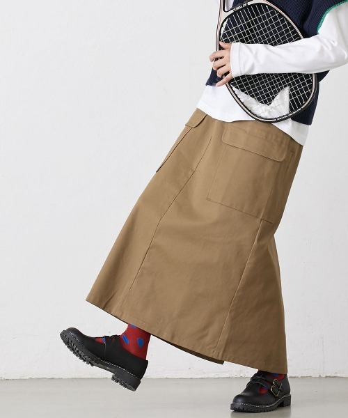 Le temps riche(ルタンリッシュ)の「カーゴデザインロングスカート<Le temps riche>(スカート・レディース・ブラウン/グリーン・M/L/LL)」の12枚目の写真