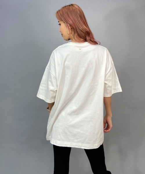 BILLABONG（ビラボン）の「BILLABONG/ビラボン  ビッグシルエット/オーバーサイズ/グラフィックTシャツ   BD013-207（Tシャツ/カットソー・レディース・ブラック×ピンク/ホワイト×ブルー/ブルー・L/M）」の14枚目の写真