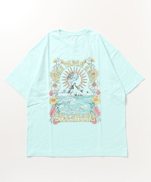 BILLABONG（ビラボン）の「BILLABONG/ビラボン  ビッグシルエット/オーバーサイズ/グラフィックTシャツ   BD013-207（Tシャツ/カットソー・レディース・ブラック×ピンク/ホワイト×ブルー/ブルー・L/M）」の6枚目の写真