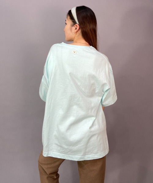 BILLABONG（ビラボン）の「BILLABONG/ビラボン  ビッグシルエット/オーバーサイズ/グラフィックTシャツ   BD013-207（Tシャツ/カットソー・レディース・ブラック×ピンク/ホワイト×ブルー/ブルー・L/M）」の8枚目の写真