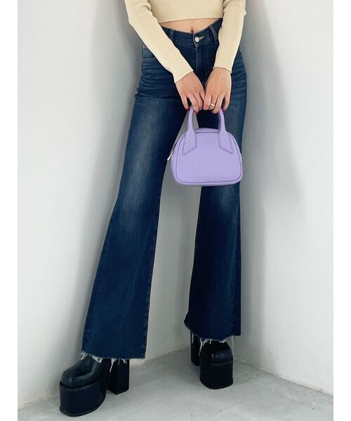 EMODA（エモダ）の「スーパーフィットフレアジーンズ（デニムパンツ・レディース・ライトブルー/ブラック/インディゴブルー・SMALL/MEDIUM）」の5枚目の写真