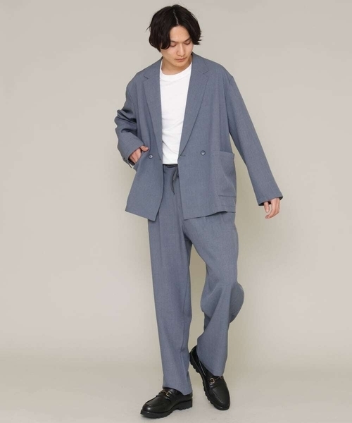 a.v.v（アーヴェヴェ）の「ワンサイズダブルジャケット(セットアップ可）（テーラードジャケット・メンズ・モカ/グレー・53）」の3枚目の写真