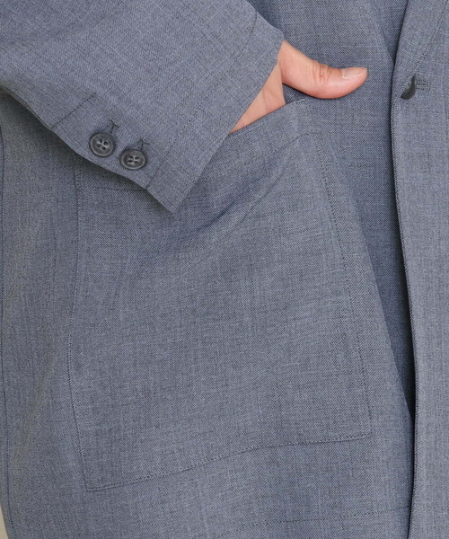 a.v.v（アーヴェヴェ）の「ワンサイズダブルジャケット(セットアップ可）（テーラードジャケット・メンズ・モカ/グレー・53）」の5枚目の写真