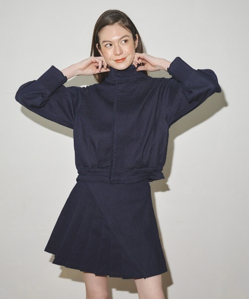 MIRO AMURETTE（ミロアミュレット）の「primavera pleats skirt/デニムプリーツスカート（スカート・レディース・ネイビー・FREE）」の3枚目の写真