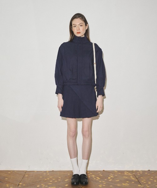 MIRO AMURETTE（ミロアミュレット）の「primavera pleats skirt/デニムプリーツスカート（スカート・レディース・ネイビー・FREE）」の6枚目の写真